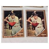 Lot of 10 Vintage Baseball Cards Featuring Pete Richert, Larry Burright, Jake Gibbs, Ralph Terry, St. Louis Cardinals Team, Johnny Podres, and Julian Javier.