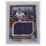 Dez Fitzpatrick Rookie 2021 Panini Spectra Monumental Memorabilia Jumbo Relic Prizm #MM-DF and Numbered 48/75 - Tennessee Titans Football Card