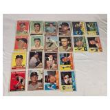 Lot of 20 Vintage Baseball Cards Featuring Players Like Bill Fischer, Irv Noren, and Don Mueller