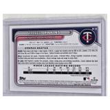 Walker Jenkins Rookie 2024 Bowman Chrome Purple Refractor #BD-166 and Numbered 195/250 - Minnesota Twins Baseball Card