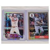 Lot of 2 Mike Trout Baseball Cards Both Topps Chrome Refractors