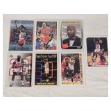 Lot of 7 Michael Jordan Basketball Cards including Upper Deck, Topps, and Fleer with All-Star and MVP Highlights