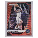 Anthony Edwards 2024-25 Panini Prizm Red Wave #100 - Minnesota Timberwolves Basketball Card