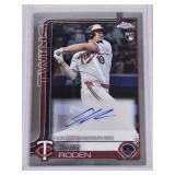 Alan Roden Rookie 2025 Topps Chrome Auto #AC-AR - Minnesota Twins Baseball Card
