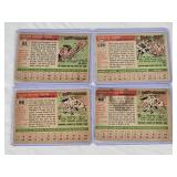 Lot of 4 Chicago Cubs Vintage Baseball Cards From 1955 Featuring Bill Tremel, Elvin Tappe, and Jim Davis
