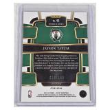 Jayson Tatum 2023-24 Panini Select Red Prizm #45 and Numbered 16/199 - Boston Celtics Basketball Card