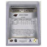 Brock Faber Rookie 2023-24 Upper Deck Debut Dates #DD-15 - Minnesota Wild Hockey Card