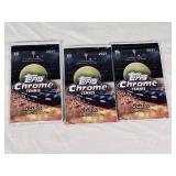Lot of 3 Unopened Packs of 2021 Topps Chrome Tennis