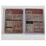 Lot of 2 Vintage 1953 Baseball Cards Featuring Bill Bruton and Dick Bokelmann