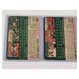 Lot of 2 Vintage 1953 Topps Baseball Cards Featuring Fred Haney and Charlie Silvera from Pittsburgh Pirates and New York Yankees