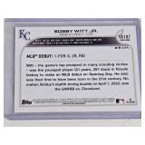 Bobby Witt Jr. Rookie 2022 Topps Rookie Debut #US187 - Kansas City Royals Baseball Card