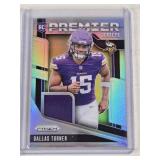 Dallas Turner Rookie 2024 Panini Prizm Premier Jerseys Relic #PJ-DTR - Minnesota Vikings Football Card