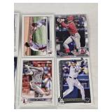 Lot of 12 Shohei Ohtani Baseball Cards Featuring Various Sets and Notable Highlights Including "100 Career Home Runs" and "Elites of the Game".