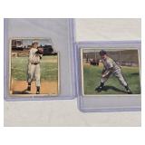 Lot of 2 Baseball Cards Featuring Roy Sievers and Joe Page from 1950 Bowman Set