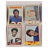 Lot of 20 Vintage Football Cards From Around 1972 Featuring Players Like Leroy Kelly, Ron Johnson, and Jim Otto