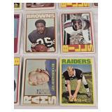 Lot of 20 Vintage Football Cards From Around 1972 Featuring Players Like Leroy Kelly, Ron Johnson, and Jim Otto