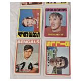 Lot of 20 Vintage Football Cards From Around 1972 Featuring Players Like Leroy Kelly, Ron Johnson, and Jim Otto