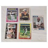 Lot of 5 Baseball Cards Featuring Dave Winfield and Lou Brock