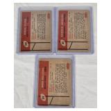 Lot of 3 Vintage Football Cards Featuring George Herring, Doug Cline, and Bob Nelson - Denver Broncos, Houston Oilers, and Oakland Raiders Football Cards