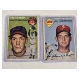 Lot of 2 Vintage 1954 Topps Baseball Cards Featuring Jim Lemon and Thornton Kipper