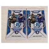 Lot of 2 Unopend Packs of 2021 Bowman Chrome Baseball