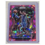 Shai Gilgeous-Alexander 2020-21 Panini Prizm Pink Cracked Ice #118 - Oklahoma City Thunder Basketball Card