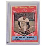 Orlando Cepeda 1959 Topps All Star Selection #553 High Number - San Francisco Giants Vintage Baseball Card