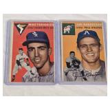 Lot of 2 Baseball Cards Featuring Mike Fornieles and Jim Robertson - 1950s Topps Vintage Baseball Cards