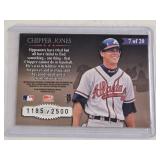 Chipper Jones 1998 Donruss Great American Heroes #7 Numbered Insert 1185/2500 - Atlanta Braves Baseball Card