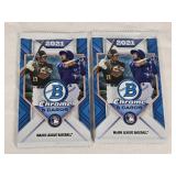 Lot of 2 Unopened Packs of 2021 Bowman Chrome Baseball