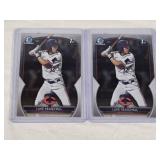 Lot of 2 Luke Keaschall Baseball Cards in Bowman 1st Chrome - Minnesota Twins Baseball Cards