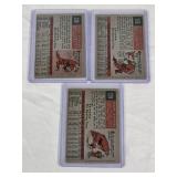 Lot of 3 Vintage Baseball Cards Featuring Gene Oliver, Frank Herrera, and John Romano Rookie Stars of 1959 from The Sporting News Series