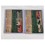 Lot of 2 Baseball Cards from 1954 Featuring Bob Miller and Ray Blades - Detroit Tigers and Chicago Cubs Vintage Baseball Cards