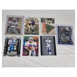 Lot of 7 Premium Insert Football Cards Featuring Emmitt Smith and Troy Aikman