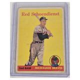 Red Schoendienst 1958 Topps #190 - Milwaukee Braves Vintage Baseball Card
