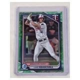 Luke Keaschall  2024 Bowman Chrome Green Refractor #BCP-122 - Minnesota Twins Baseball Card