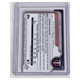 Luke Keaschall  2024 Bowman Chrome Green Refractor #BCP-122 - Minnesota Twins Baseball Card