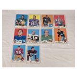Lot of 10 Vintage Football Cards Featuring Players Like Jim Gibbons and John Hadl