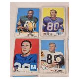 Lot of 10 Vintage Football Cards Featuring Players Like Jim Gibbons and John Hadl