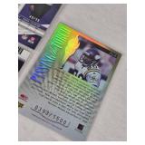 Lot of 5 Minnesota Vikings Rookies, Relics and Numbered Football Cards Featuring Ihmir Smith-Marsette, Andrew Booth Jr., Jordan Addison, and Cris Carterpecial Features like Relics and Numbered Cards.