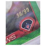 Zebby Matthews Rookie 2024 Topps Chrome Green Wave Refractor #USC171 and Numbered #56/99 - Minnesota Twins Baseball Card