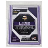J.J. McCarthy Rookie 2024 Panini Prizm Green Prizm Relic #RG-JM - Minnesota Vikings Football Card