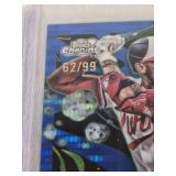 Royce Lewis 2025 Topps Chrome Blue Refractor #19 and Numbered 62/99 - Minnesota Twins Baseball Card