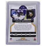 Justin Jefferson 2021 Panini Prizm Green Pulsar #125 - Minnesota Vikings Football Card