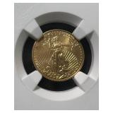 2015 AMERICAN GOLD EAGLE 1/10TH TROY OZ .999 FINE GOLD NGC MS69