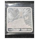 1 TROY OZ .999 FINE SILVER TRUMP TRAIN BAR