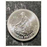 1984 ENGELHARD PROSPECTOR 1 TROY OZ .999 FINE SILVER
