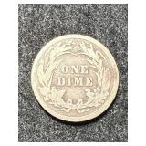 1913 US BARBER DIME