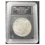 1926 US PEACE SILVER DOLLAR SLABBED BU