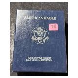 1996 PROOF AMERICAN SILVER EAGLE IN ORIGINAL MINT BOX